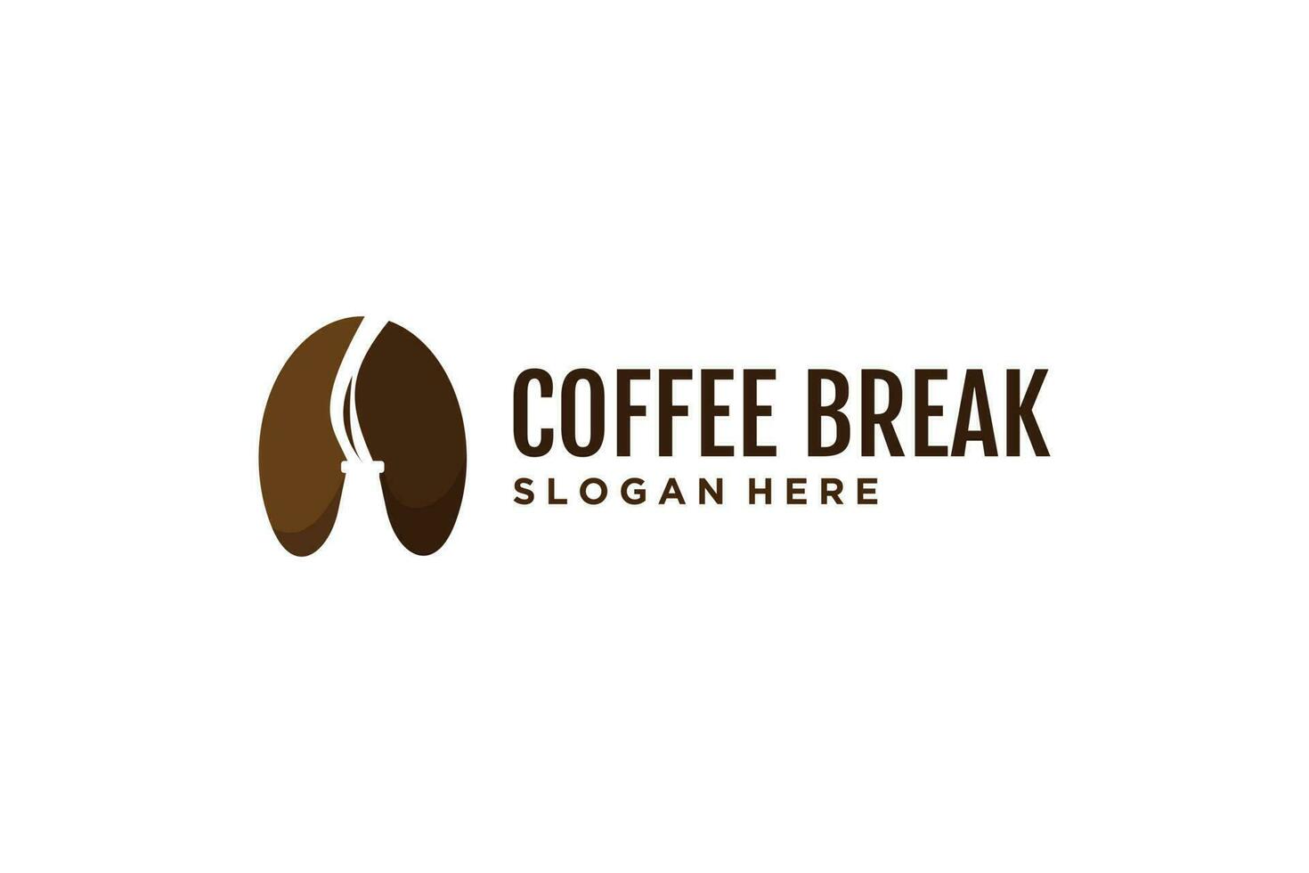 kaffe logotyp design vektor med modern stil