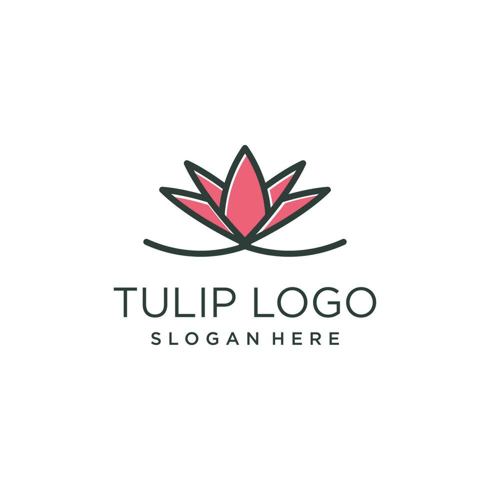 tulpan logotyp design element vektor med modern begrepp