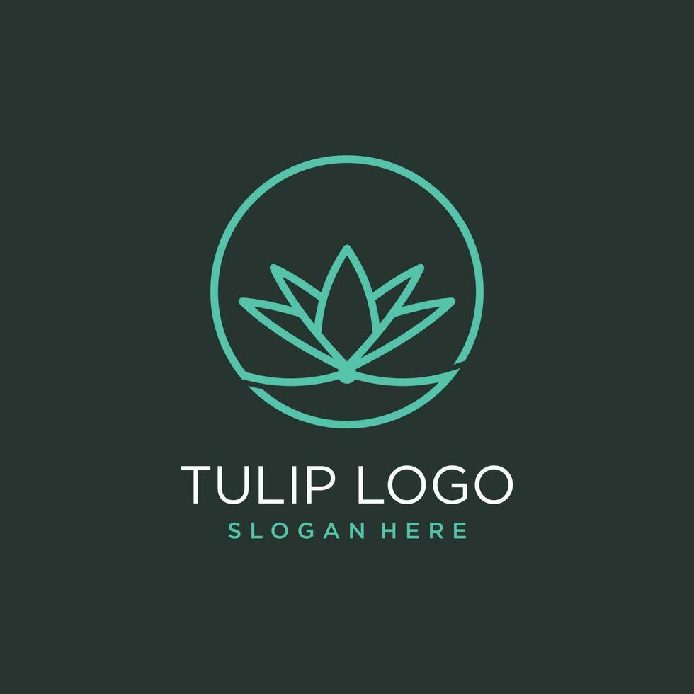 tulpan logotyp design element vektor med modern begrepp