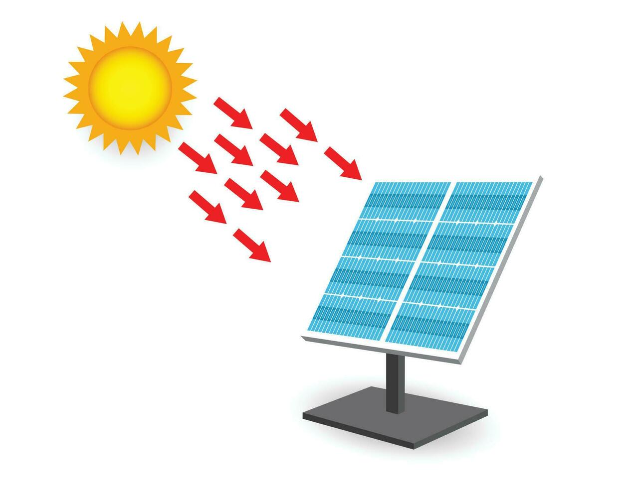 Solar- Zelle, Ökologie Idee , Technologie Leistung sparen, Vektor Illustration
