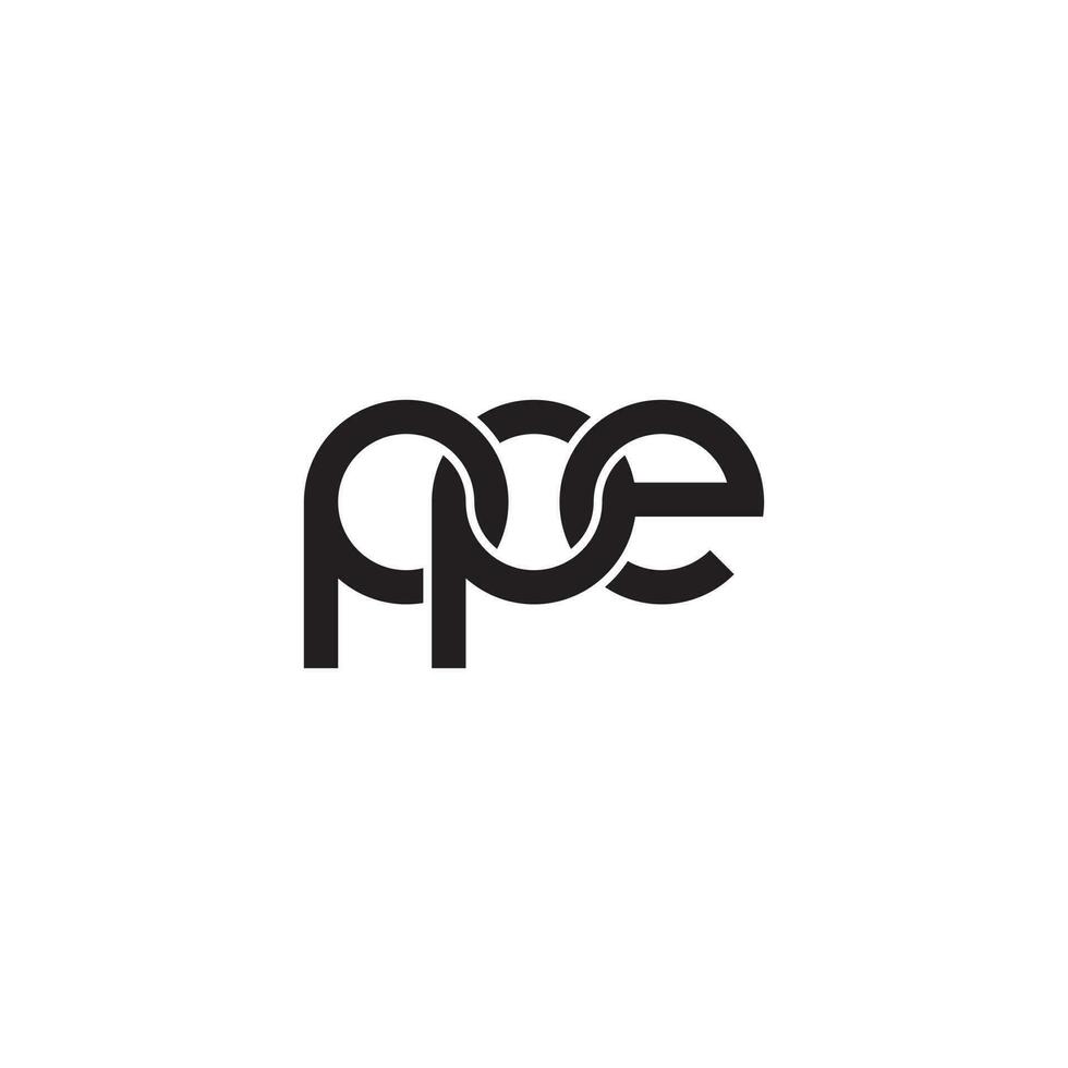 brev ppe monogram logotyp design vektor