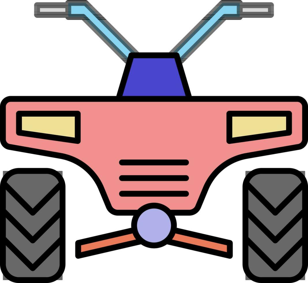 eben Illustration von Quad Fahrrad. vektor