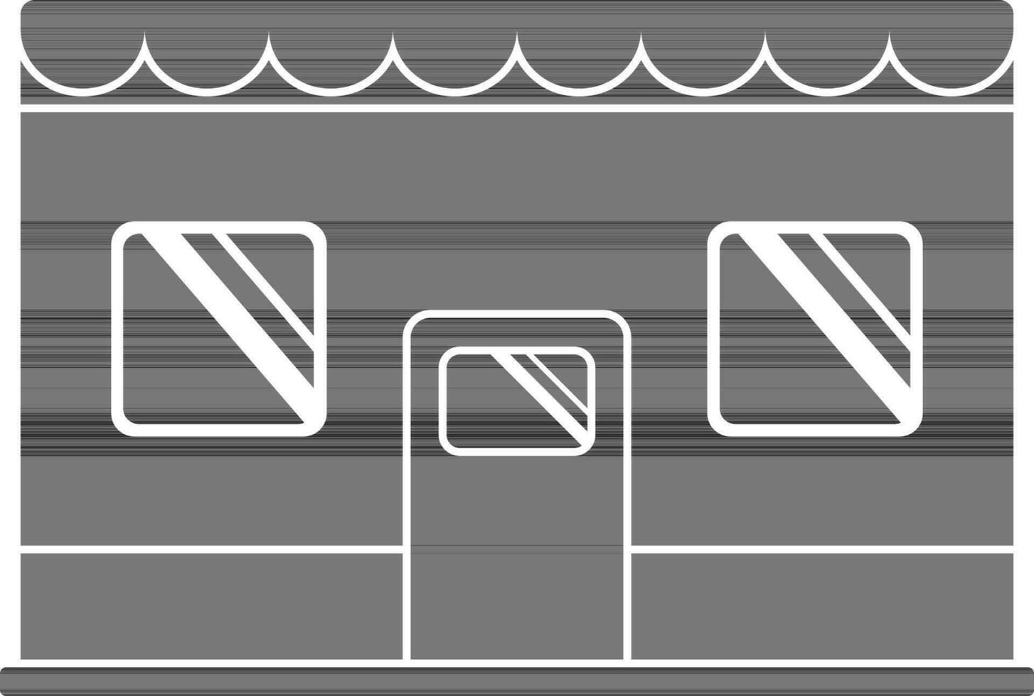 Illustration von Haus Symbol im schwarz und Weiß Stil. vektor