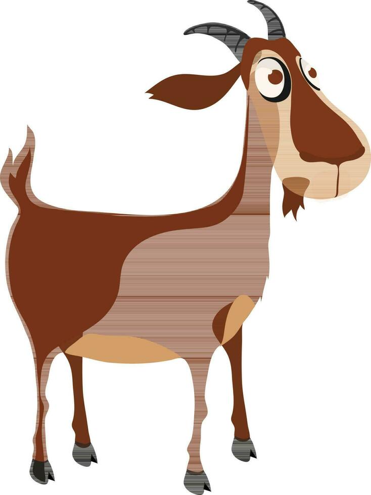 Karikatur Charakter von ein Ziege. vektor