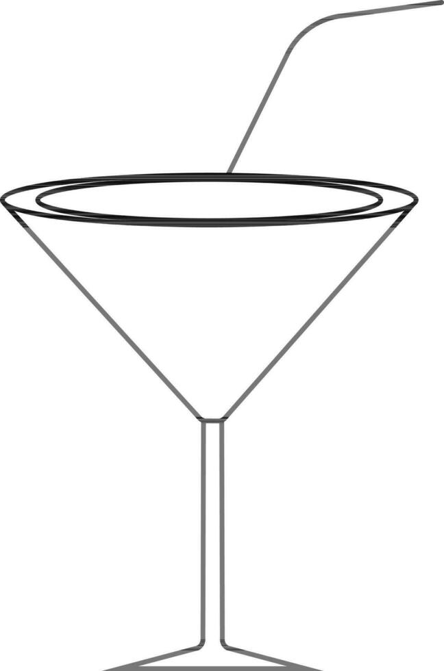 Cocktail Glas im bline Kunst. vektor