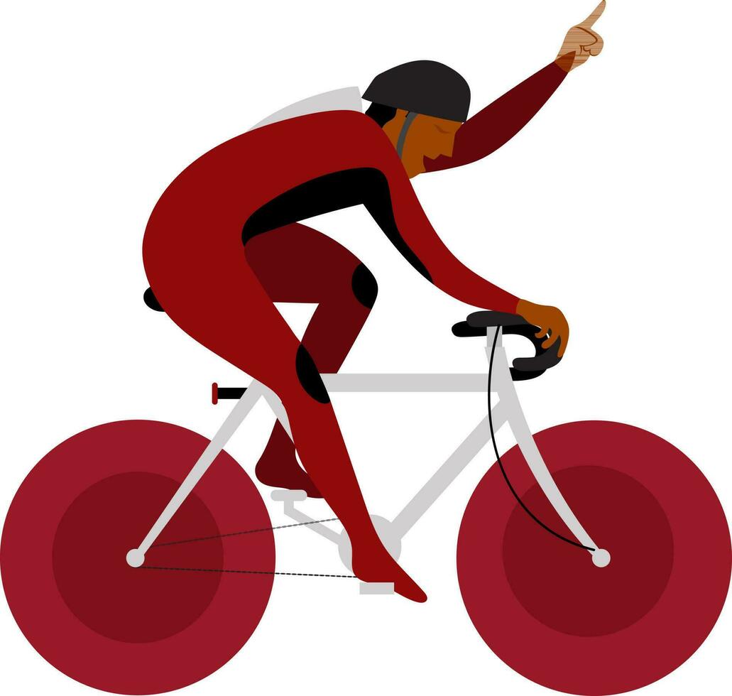 karaktär av tävlings cyklist, sporter begrepp. vektor