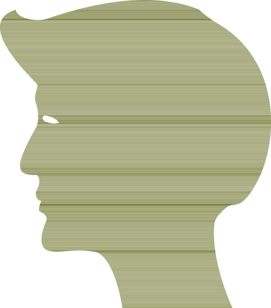 grön Färg av pojke ansikte med hår. vektor