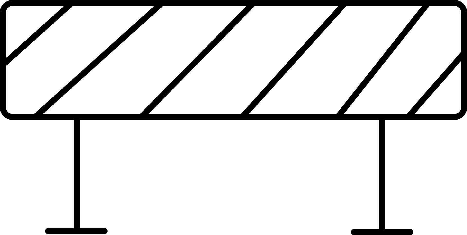 platt illustration av väg barriär. vektor
