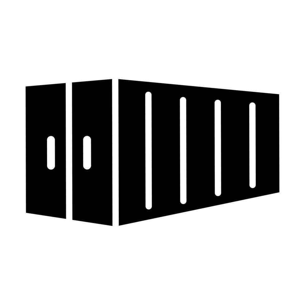 Container Glyphe Symbol Design vektor