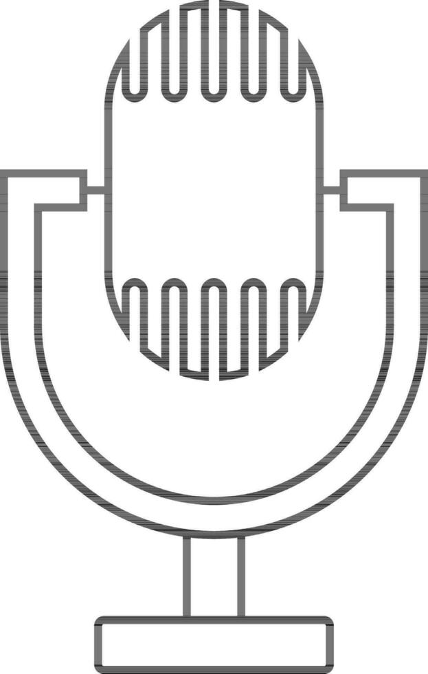 Mikrofon Symbol im Linie Kunst . vektor