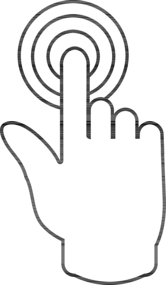 berühren Symbol mit Mensch Hand. vektor