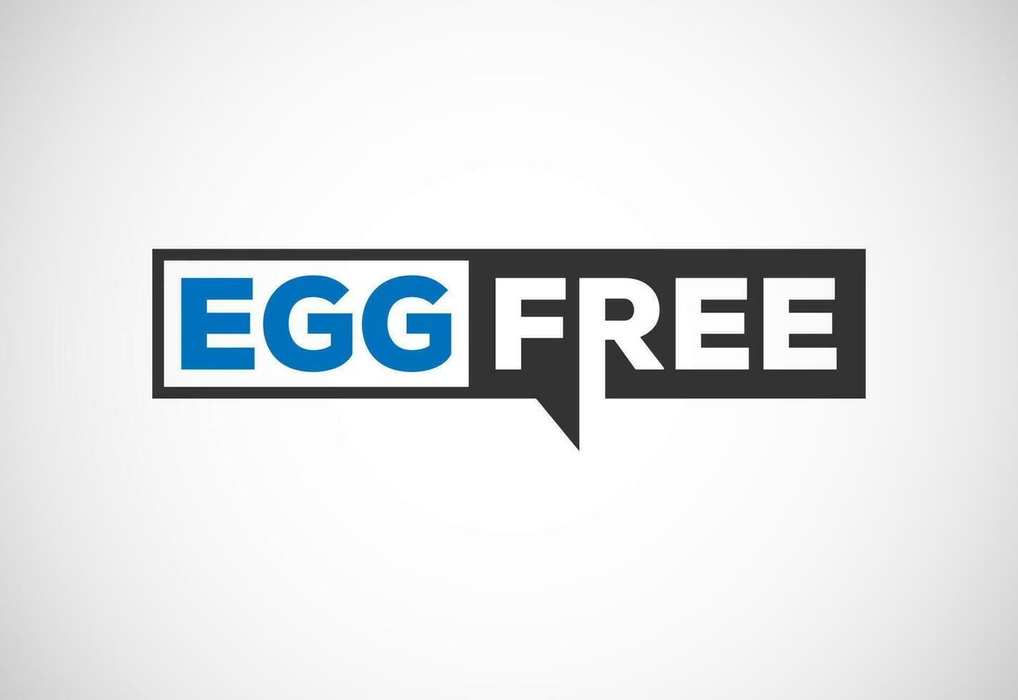 Ei kostenlos Etiketten Abzeichen Logo Zeichen zum Essen Paket Siegel. 100 Prozent Ei kostenlos eben Vektor Illustration