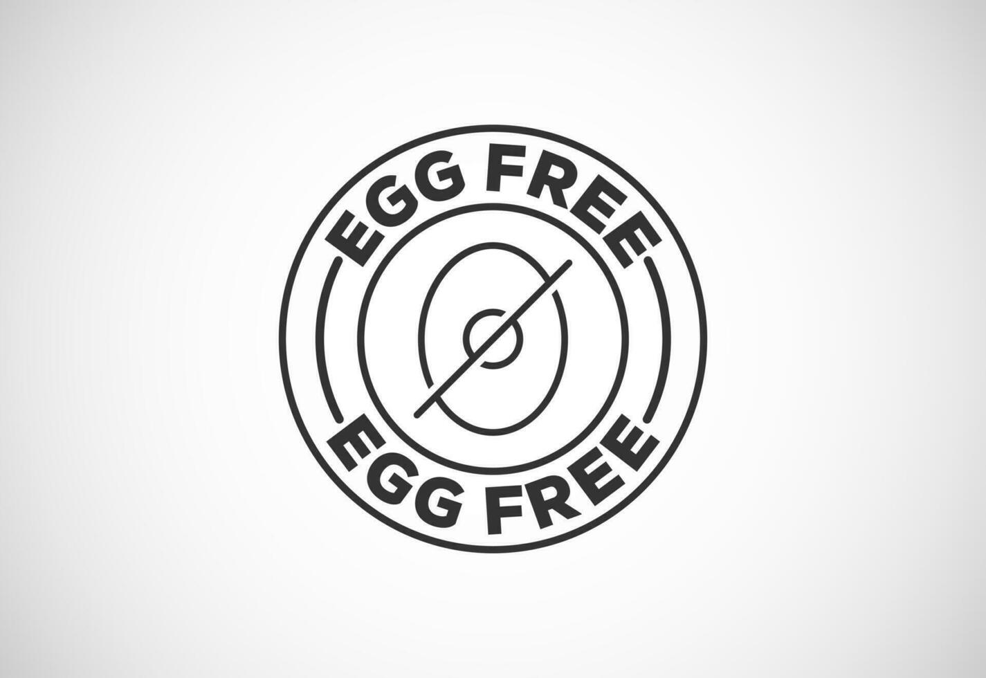 Ei kostenlos Etiketten Abzeichen Logo Zeichen zum Essen Paket Siegel. 100 Prozent Ei kostenlos eben Vektor Illustration