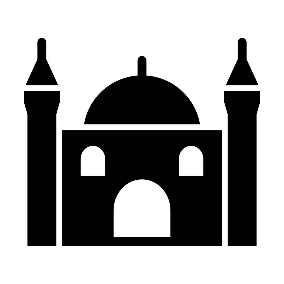 Moschee Glyphe Symbol Design vektor