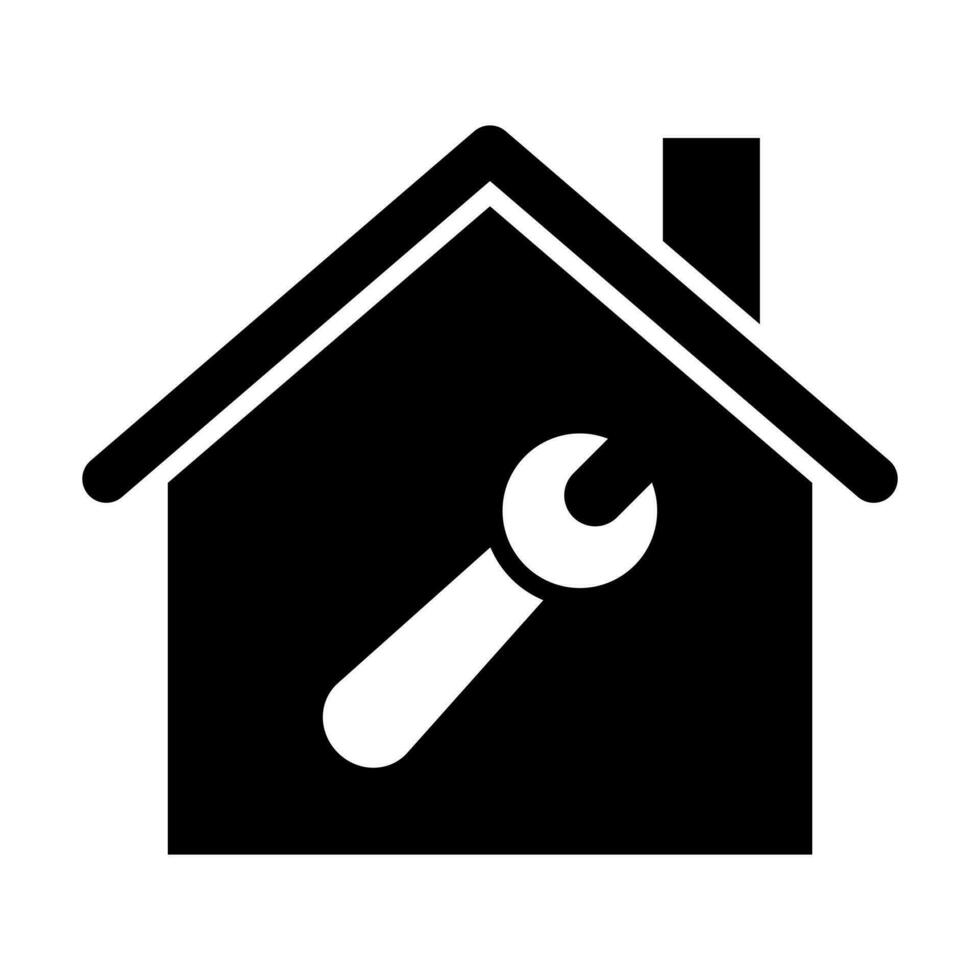 Zuhause Renovierung Glyphe Symbol Design vektor