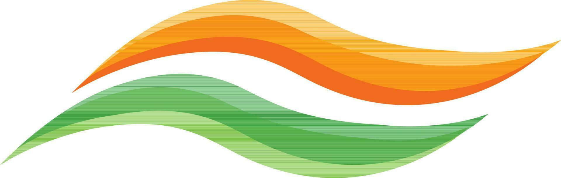 indisk flagga Färg vågor för republik dag firande. vektor