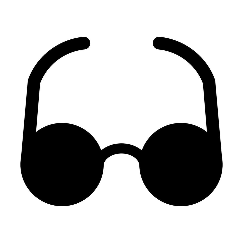 årgång glasögon glyf ikon design vektor