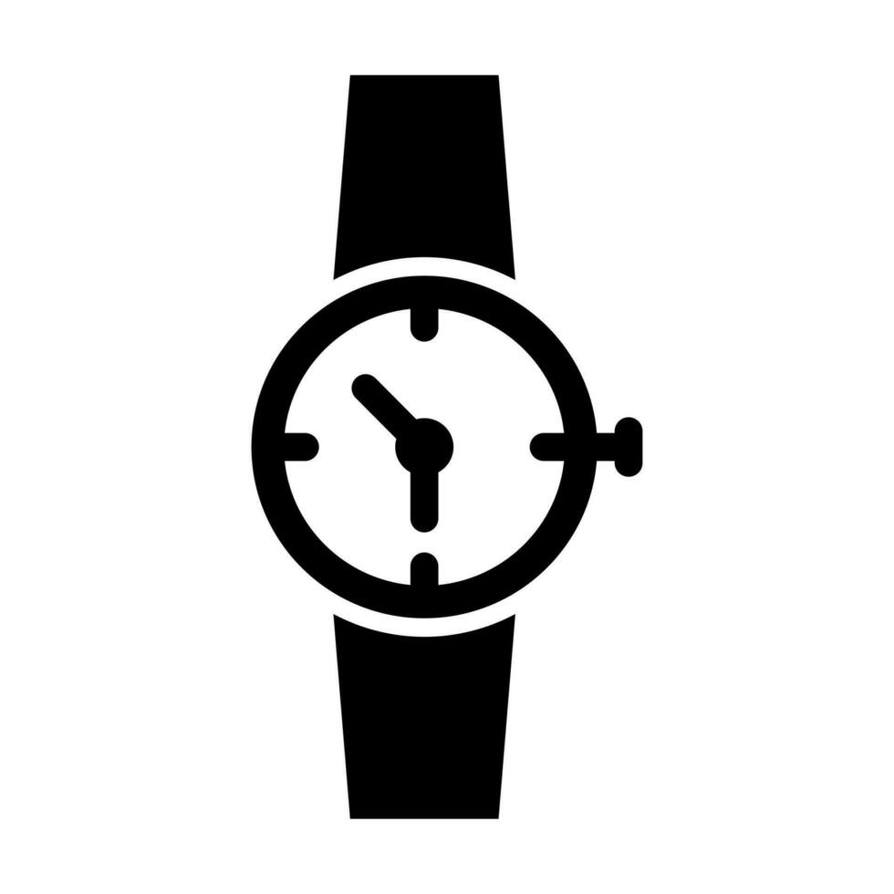 stilvoll Uhr Glyphe Symbol Design vektor