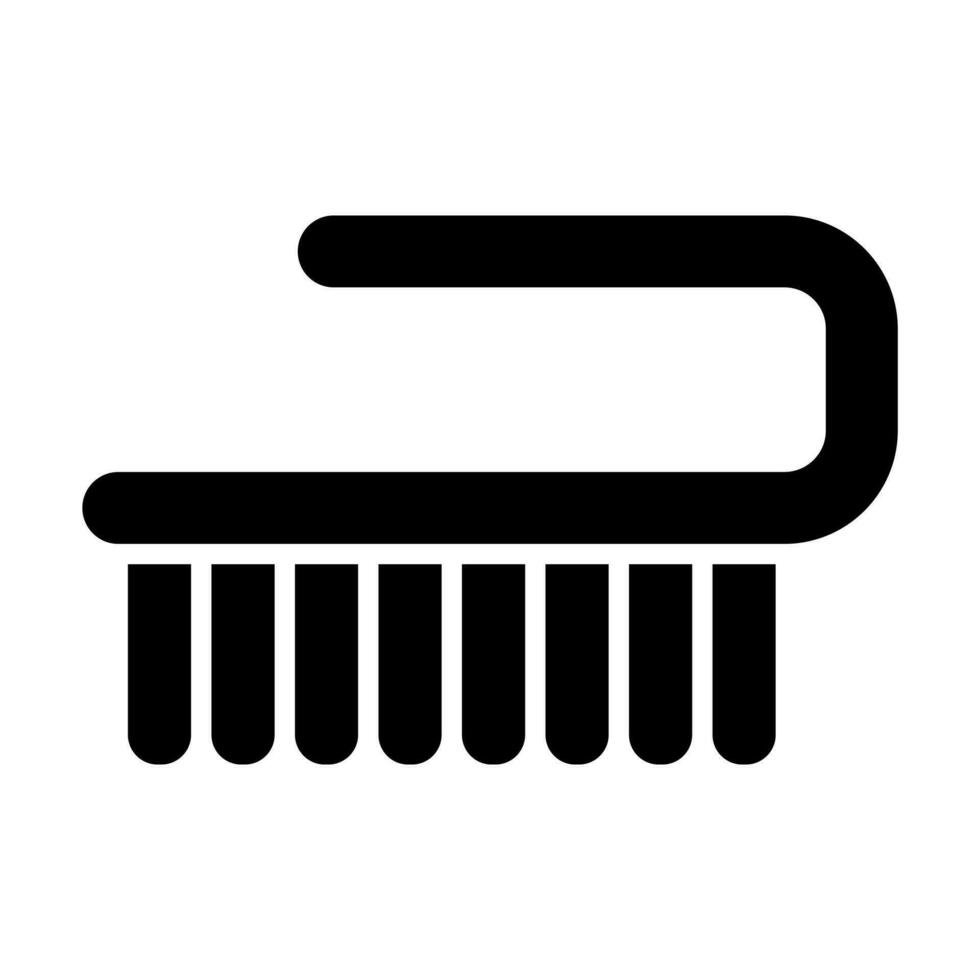 Reinigung Bürste Glyphe Symbol Design vektor