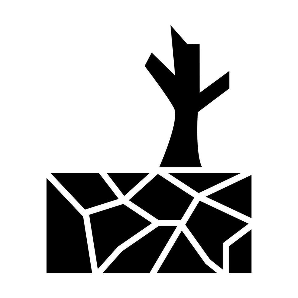 Dürre Glyphe Symbol Design vektor
