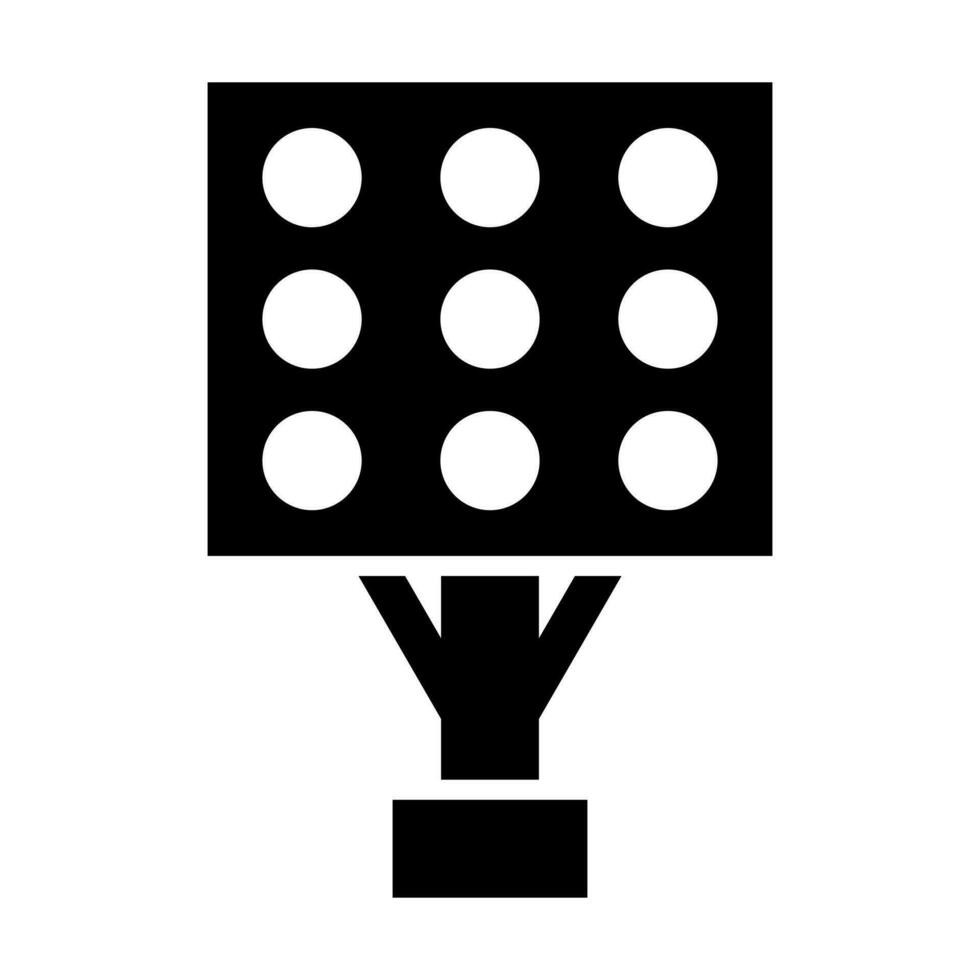 stadion lampor glyf ikon design vektor