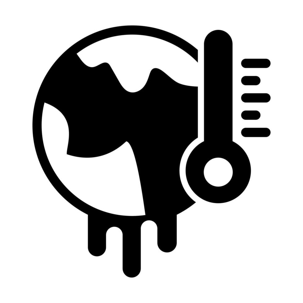 global Erwärmen Glyphe Symbol Design vektor