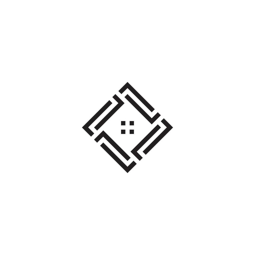 luxuriös Brief l oder ll Muster Haus Logo Design Vektor
