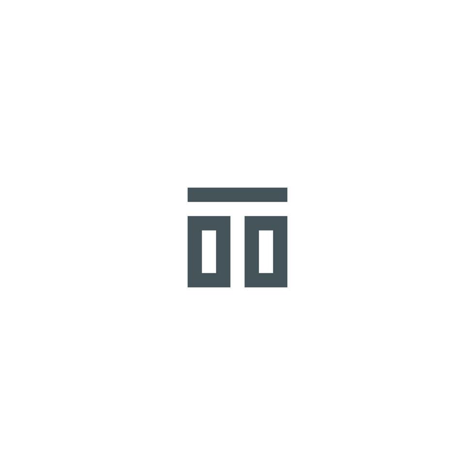 brev för oot fyrkant logotyp minimal enkel modern vektor