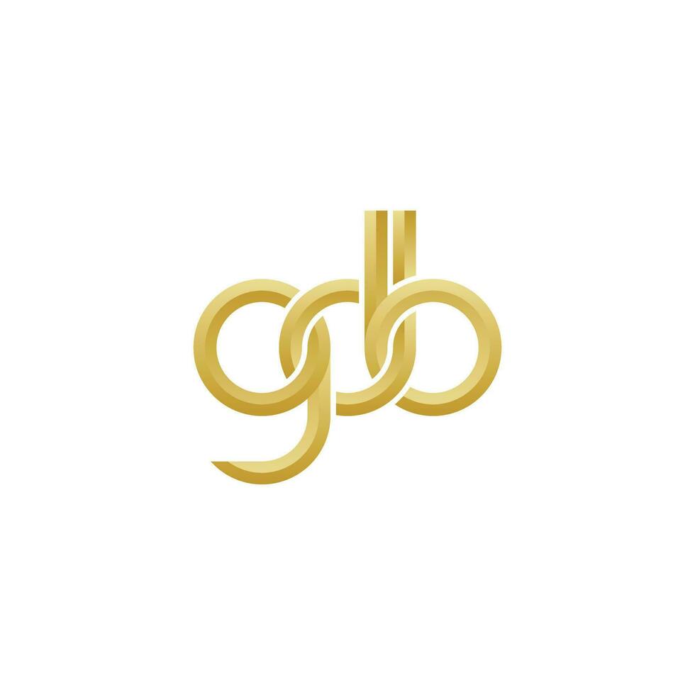 Briefe gdb Monogramm Logo Design vektor