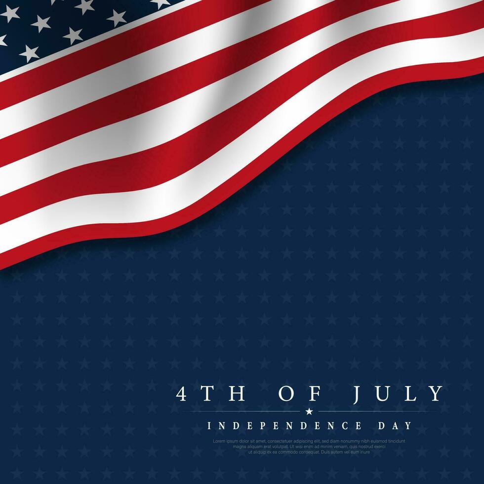 USA 4:e av juli, oberoende dag usa, vektor illustration