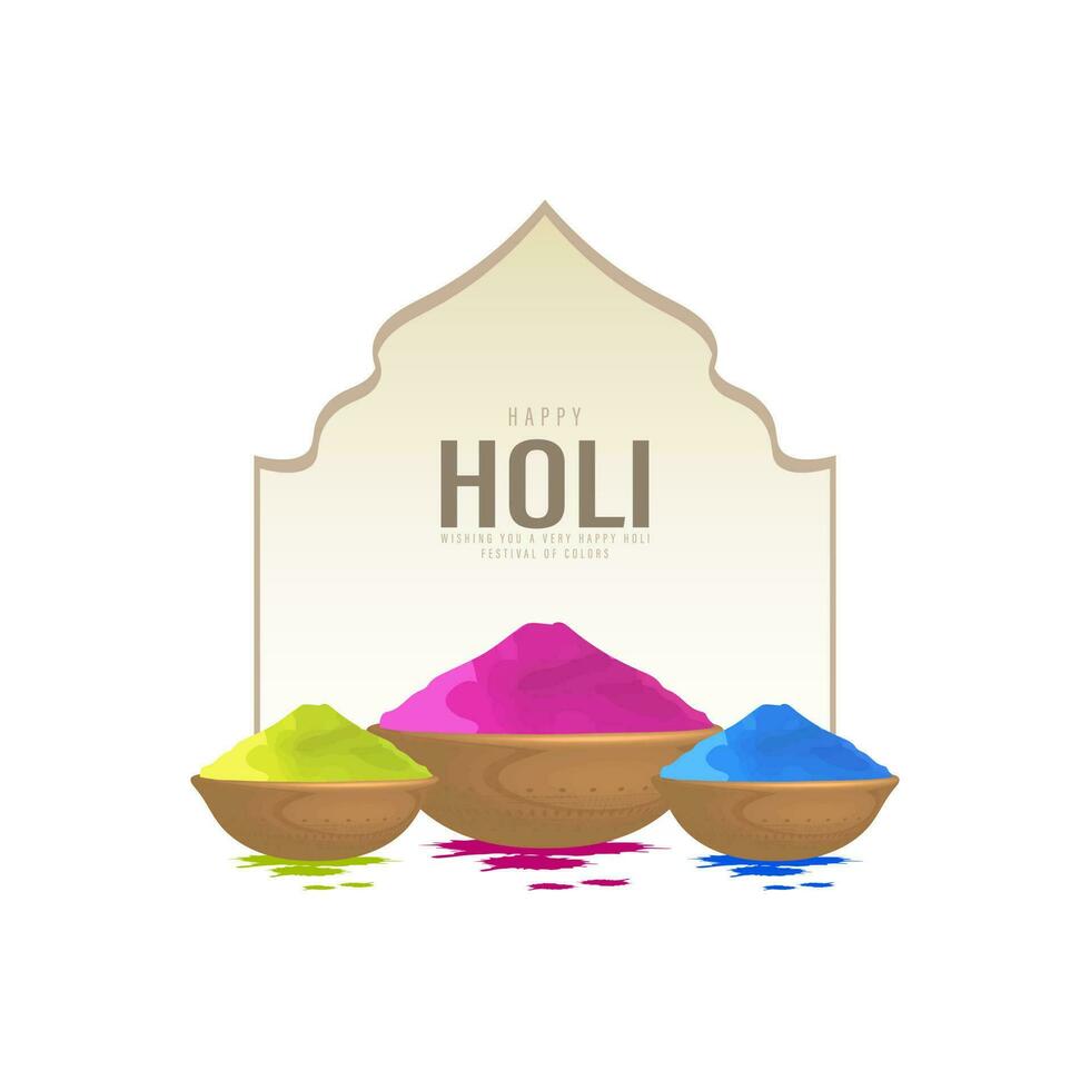 holi indisk festival av färger kreativ baner mall design vektor