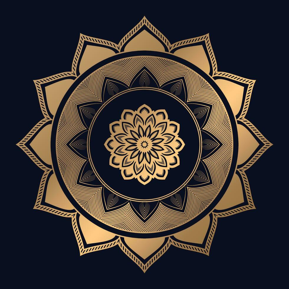 golden Arabisch Muster Mandala Design Vektor Vorlage