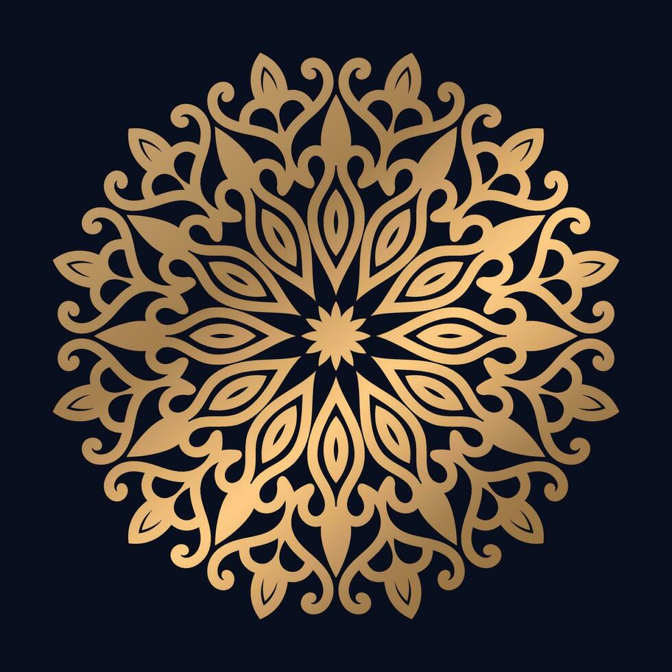 golden Arabisch Muster Mandala Design Vektor Vorlage