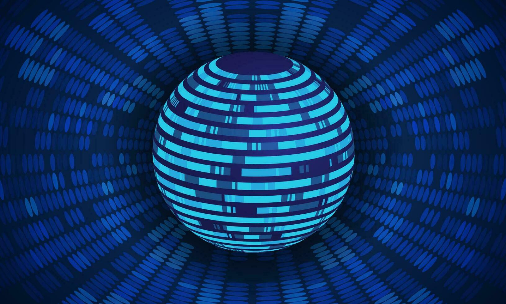 modern Cybersäkerhet teknologi bakgrund med blå klot vektor