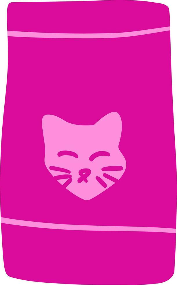 rosa katt mat vektor