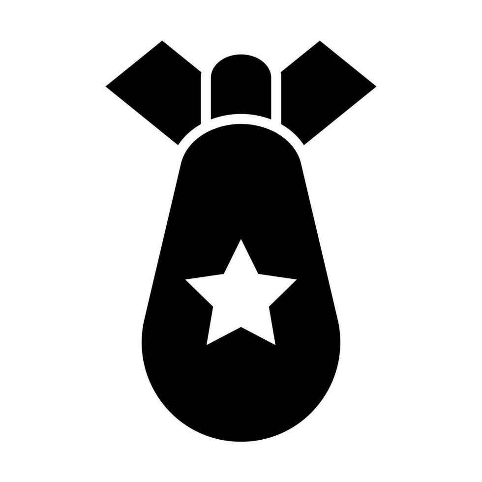 atomar Bombe Glyphe Symbol Design vektor