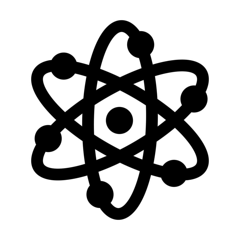 Atom Glyphe Symbol Design vektor