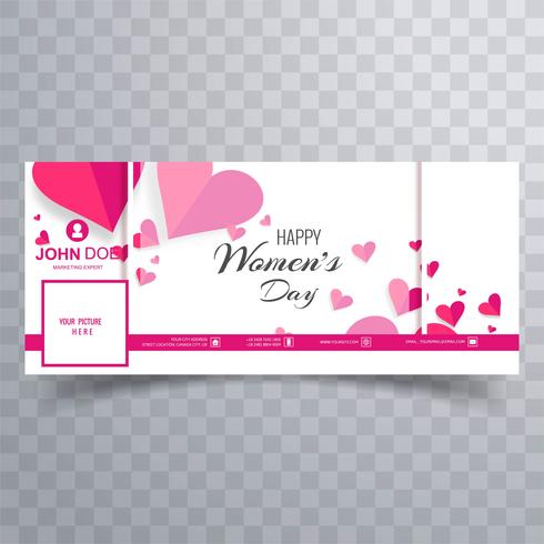 Frauen Tag Facebook Banner Design vektor