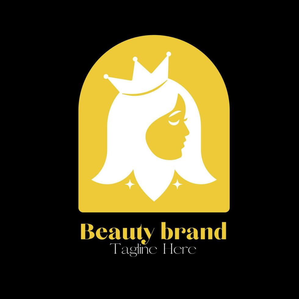 skönhet varumärke logotyp design illustration, varumärke identitet emblem vektor