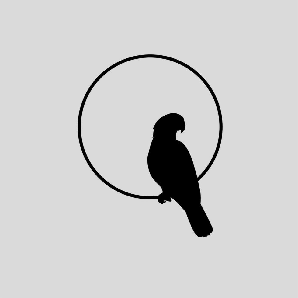 logotyp mall papegoja vektor ikon illustration design, logotyp design mall, med papegoja ikon i en cirkel