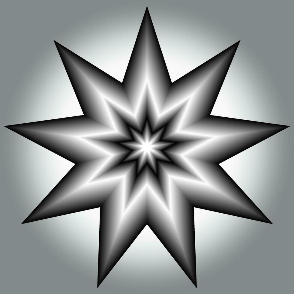 schwarz und Weiß Star Symbole vektor