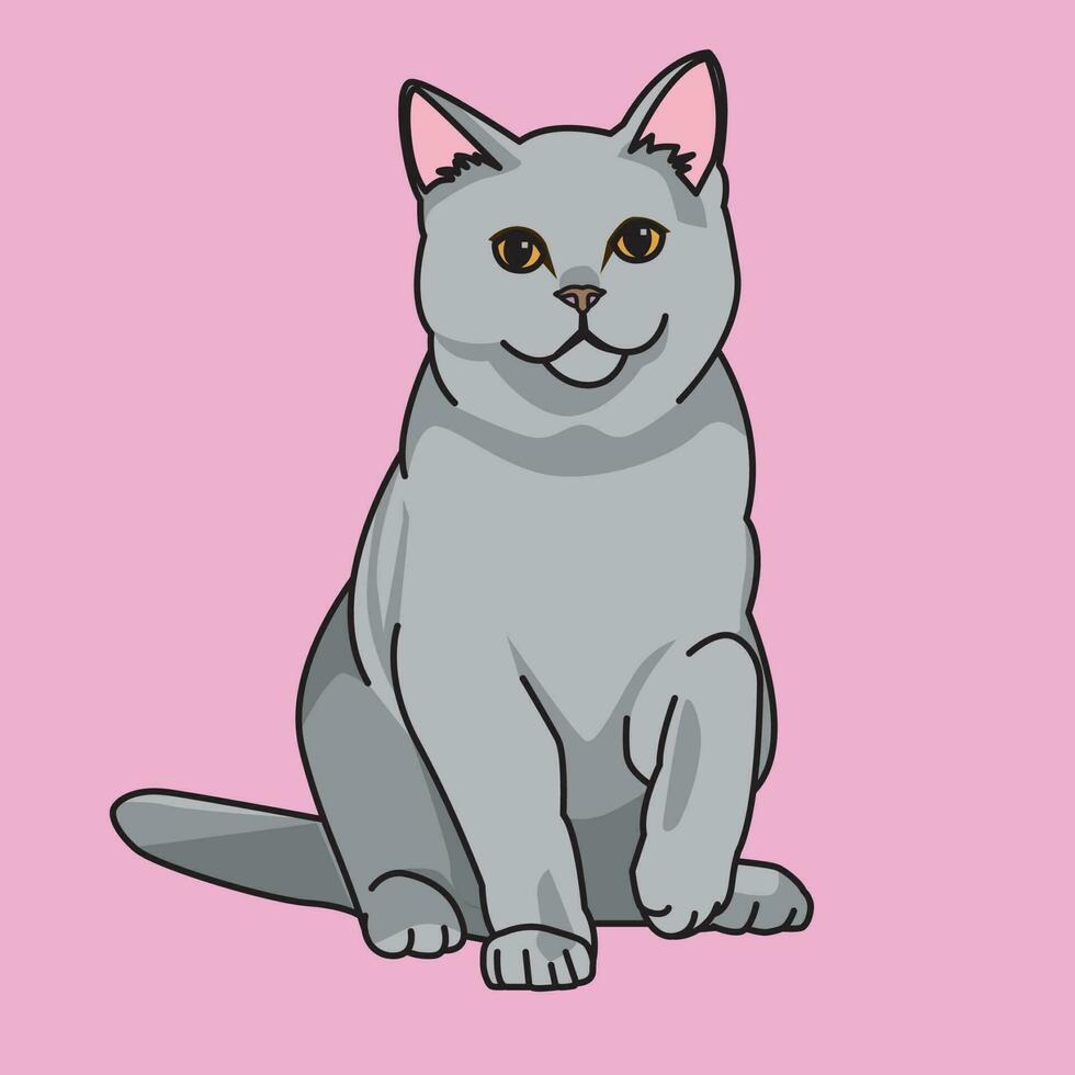 illustration vektor grafisk av katt