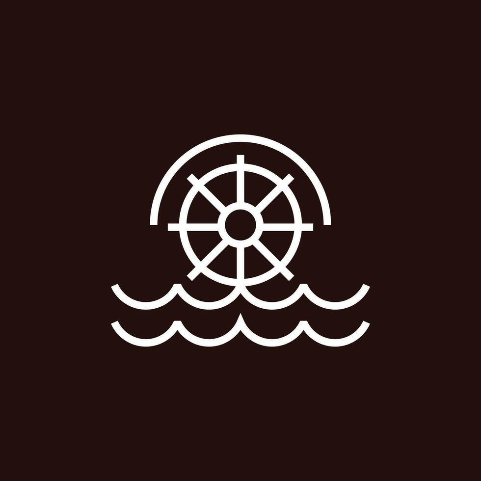 hav fartyg logotyp design vektor