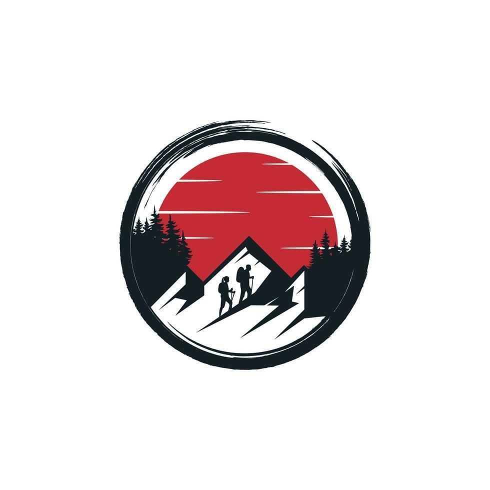 Berg Landschaft Aussicht Logo Design vektor