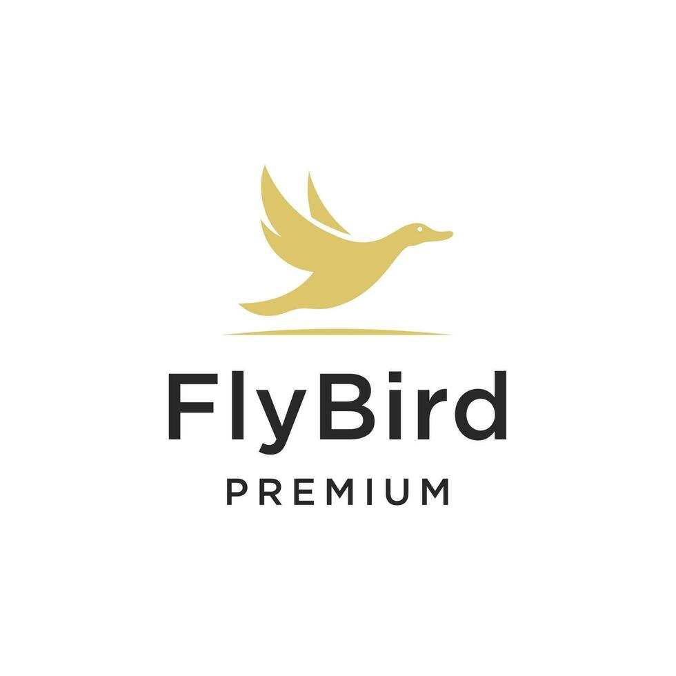 fliegend Vogel Tier kreativ Logo Design Vektor