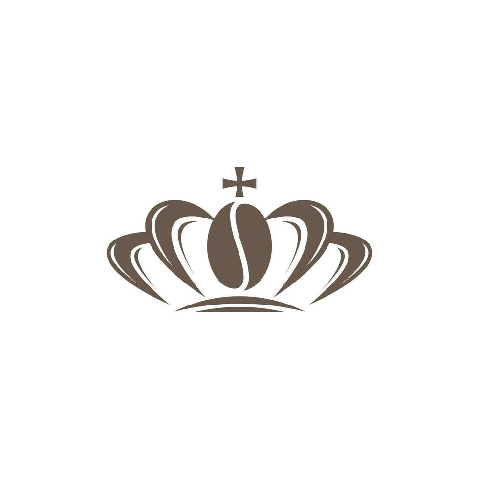 krona kaffe logotyp design vektor