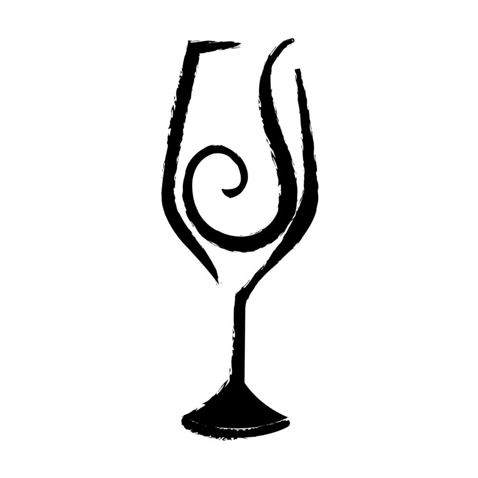 vin glas ikon vektor