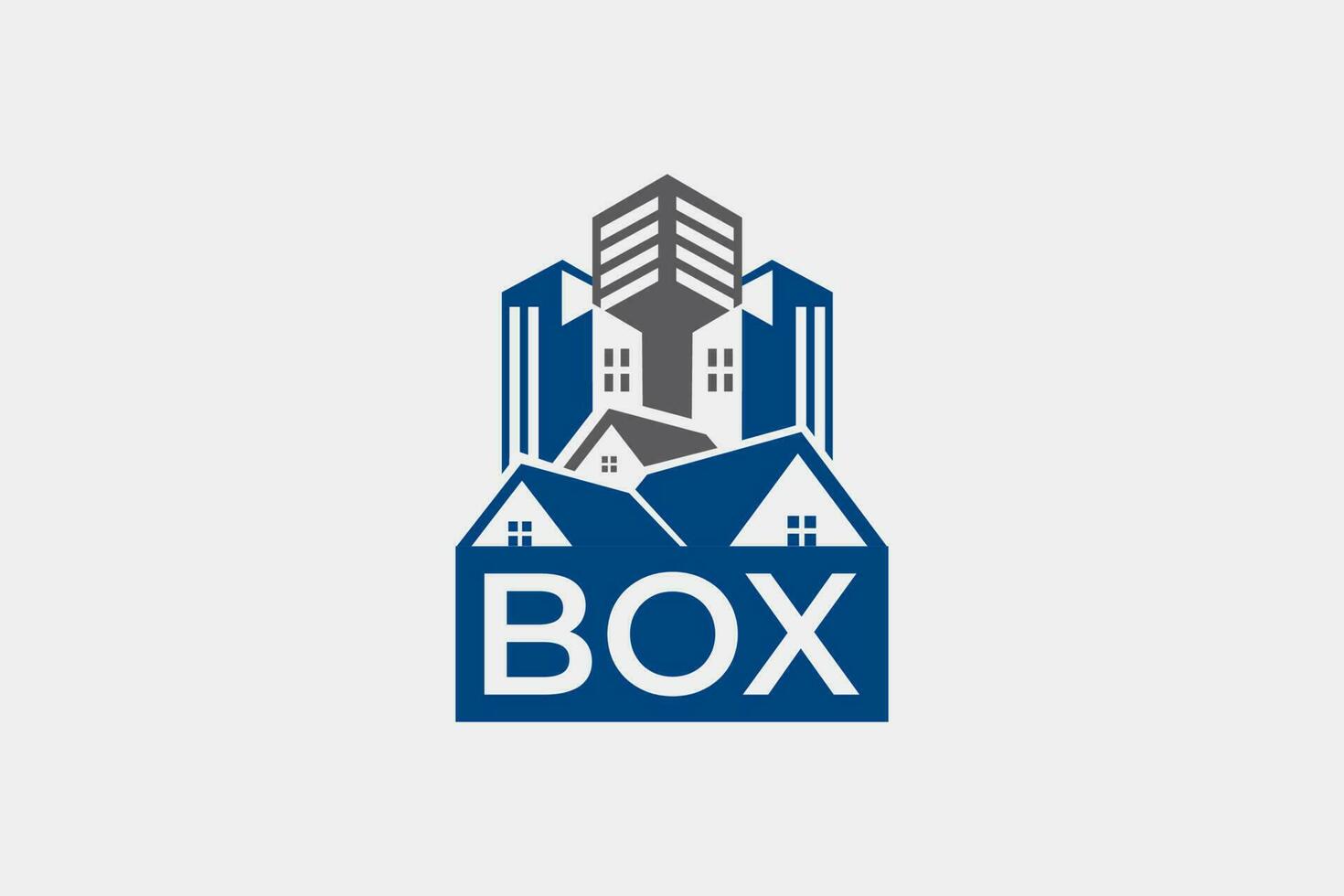 Box echt Nachlass Logo Design Vorlage Element geeignet zum Geschäft wohnhaft Vektor