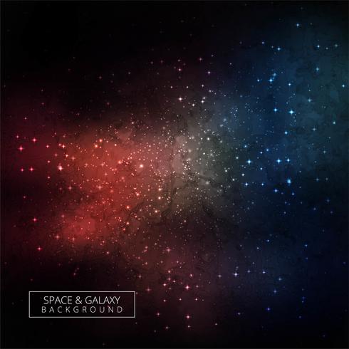 Rymdgalax färgstark bakgrund med nebula stardust design vec vektor