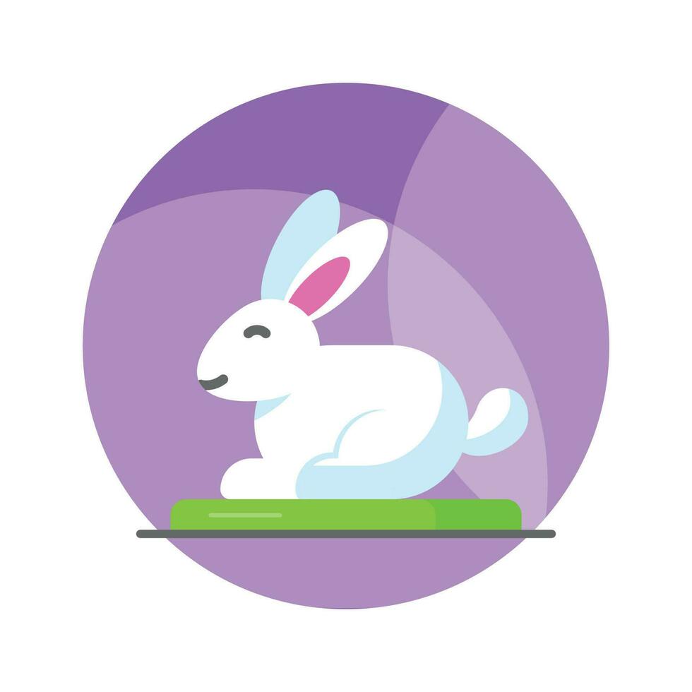 väl designad ikon av kanin, begrepp ikon av sällskapsdjur djur- i trendig stil vektor